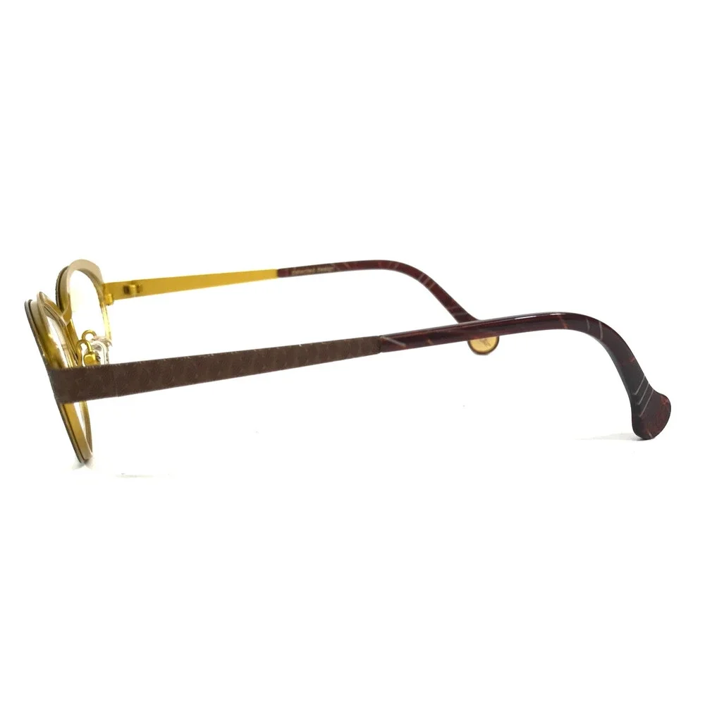 BOZ Eyeglasses Frames VISTA 9252 Brown Yellow Cat Eye Full Rim 52-17-140